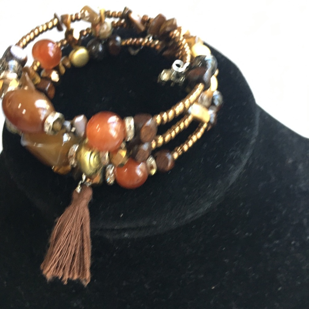 Sassy Jones Wrap Beaded Bracelet with tassel